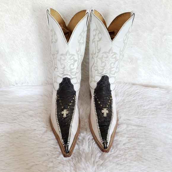 Vintage Mexican Western Boots 3x toe - Picture 12 of 15